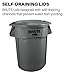 Round Black Trash Can