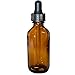 (12 Pack) 2 oz. Amber Boston Round with Black Glass Dropper