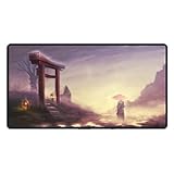 Large Japanese Lantern Shrine Samurai Painting