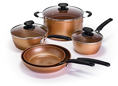 Ecolution EUCP-1208 Endure Nonstick Cookware, 8 Piece Set, Copper