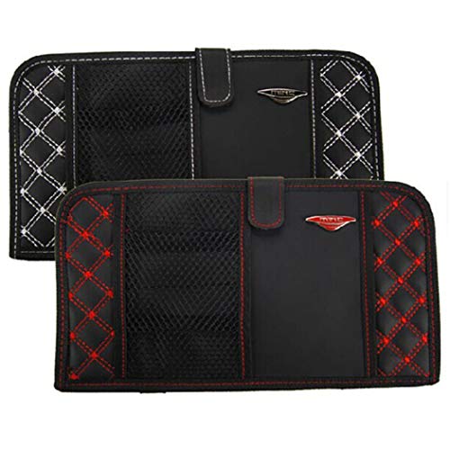 COOFIT CD or DVD Cars Sun Visor Organizer Multifunctional 12 Capacity CD Case Auto Accessories - Thumbnail 6