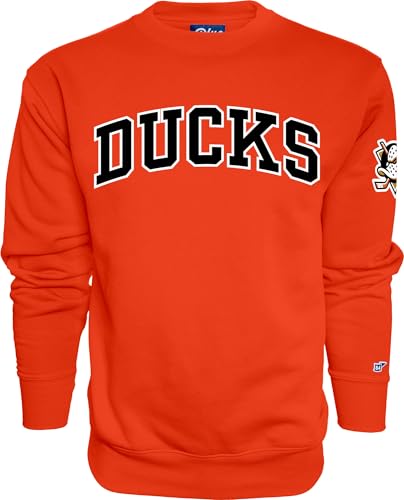 Blue 84 Anaheim Ducks NHL Officially Licensed Crewneck Sweatshirt Sleeve Logo T…