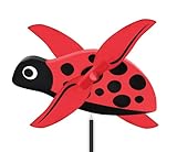 WindNSun WhirlyGig Outdoor Animated Decor, Lady Bug