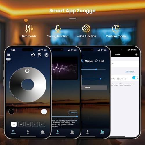 TENDIST 5M COB LED Strip Bluetooth, 2700K CRI90+ Warm White LED Strip Lights Dimmable with Remote and APP, 24V Cuttable Light for Acoustic Panel, Bedroom, Kitchen, Shelf, Cabinet, Bookcase