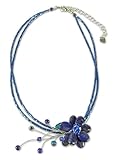 NOVICA Multi-Gem Stainless Steel Beaded Necklace