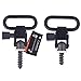 CyberDyer Carbon Steel Quick Detach Sling Swivels Stud Gun Sling Mounting Kit with Screws 2Pcs (Black)