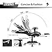 DESINO Gaming Chair Racing Style High Back Computer Chair Swivel Ergonomic Executive Office Leather Chair Video Game Desk Chair with Footrest for Adults (White)
