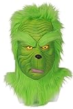 Xcoser Grinch Mask Deluxe Latex Green Full Head Grinch Stole Christmas CL Mask