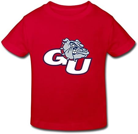Red Ambom Gonzaga Bulldogs Little Boys Girls Casual T Shirt For Toddlers Size 3 Toddler