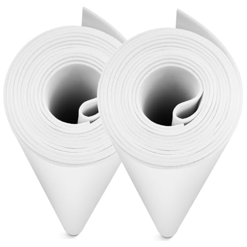 MEARCOOH 2-Rollen Weiß Eva Foam 1mm, Großes Eva Schaumstoff für Cosplay, 150cm*90cm Dichte 86kg/m3 Eva Schaum für Kunsthandwerk Kostüm DIY Projekt (2PCS 1mm Wei