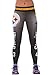 COCOLEGGINGS Womens Digital Print Skinny Active Yoga Leggings Grey (S-L)