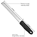 KLEMOO Citrus Lemon Zester & Cheese Grater - Sharp Stainless Steel Blade and Black Ergonomic Handle with Protective Cover, Free Cleaning Brush-Excellent for Ginger, Garlic, Nutmeg, Chocolate, Onions