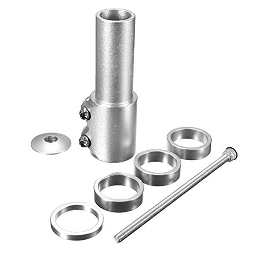Yannuo Trading Bicycle Bike Handlebar Fork Stem Riser Rise Up Extender Head Up Adaptor Durable MTB Mountain Cycling Part(Silver)