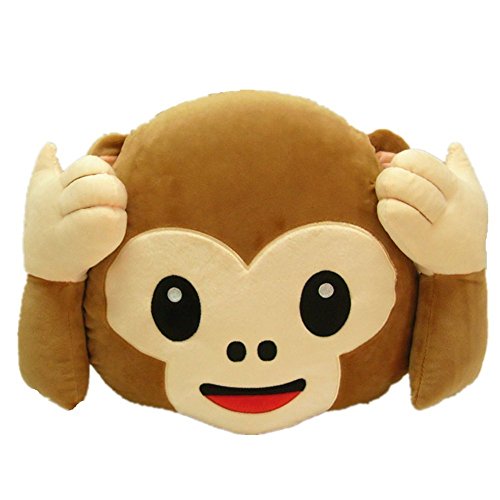 Ts 33cm emoji emoticon monkey soft plush stuffed pillow cushion s…
