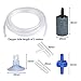 ATPWONZ 6.5 Feet Standard 3/16 Airline Tubing Air Pump Accessories Set, 2 Bubble Release Air Stones + 2 Check Valves + 4 Suction Cup Clips + 2 Straight Connectors + 2 T-connectors