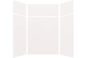 Transolid EWKX606096-31 Expressions 6-Panel Shower Wall Kit with Extension, 60-in L x 60-in W x 96-in H, White