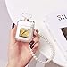 Airpods Case,Rcligent Perfume Bottle Case Shockproof with Cute Fur Ball Keychain Pearl for Apple Airpods 2&1