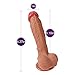 Realistic Dildo Silicone Female 8 inch with Strong Suction Cup Lifelike Waterproof Adult Sex Toy for Vaginal G-Spot,Anal Play and Masturbation