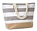 Leisureland Canvas Tote Beach Bag, Water Resistant Shoulder Tote Bag (L20