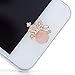 GBSELL 3D Crystal Bling Floral Crown Diamond Home Button Sticker For iPhone iPad (A)