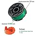 X Home Trimmer Replacement Spools Compatible with Black Decker SF-080 GH3000 LST540 Weed Eater, 20ft 0.080 inch Edger Refills, Auto-Feed Single Line Cord Parts, 90583594 Cover Cap (5 spools, 1 Cap)
