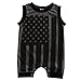 Baby Boys Girls Sleeveless Jumpsuit Infant Kids 4th July USA Flag Romper (90 (12-18M), Grey)
