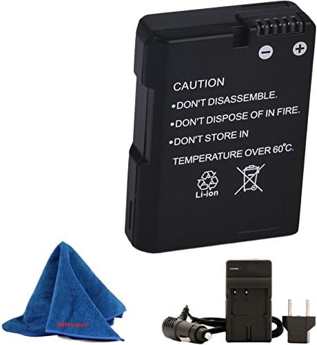 Nikon 27126 EN-EL 14A Rechargeable Li-Ion Battery (Grey) (BULK PACKAGING) + Microfiber Cloth + Charger for Nikon Coolpix