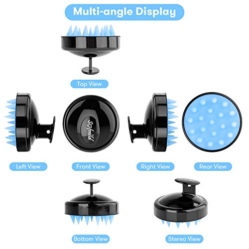 Scalp Massager Shampoo Brush for Men Women Kids Pets Scalp Care Silicone Head Hair Brush Growth Scrubber for Curly Wet… - Image 2