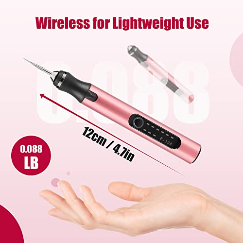 TOBTOS Electric Engraving Pen Kit with 35 Bits, USB Rechargable Etching Engraver Tool with 16 Stencils, DIY Cordless Engraving Machine for Jewelry Metal Glass Wood Stone