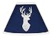 Sweet Jojo Designs Lamp Shade for Navy Blue, Mint and Grey Woodsy Deer Boys Bedding Collection