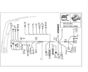 Genuine Mercedes r129 SL500 (93-95) 500SL Engine Wiring Harness Fuel