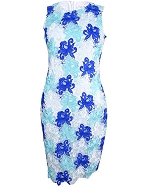 Womens Lace Floral Cocktail Dress