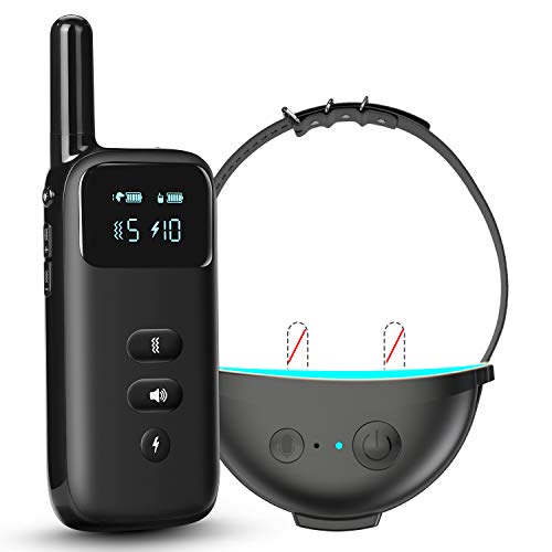 Dr.Trainer Dog Training Collar, Shock Collar for Dogs with HideStatic Technology and Custom Recording Feature, Electric Dog Collar Waterproof E-Collar Dog Shock Collar with Remote, 2600ft Range