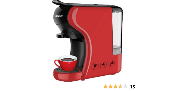 SOGO SS-5675 Cafetera Multicapsula 19 Bares Nespresso/Dolce Gusto/Espresso,  0,6 L, Rojo : Amazon.es: Hogar y cocina