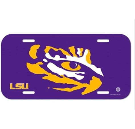 Amazon Com Wincraft Ncaa Lsu Louisiana State University Tigers 6 X12 Inch Vanity License Plate Sports Outdoors