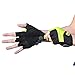 SANTIC Classic Fingerless Cycling Gloves with Shock-absorbing Foam Pad Breathable Half Finger Moutain Bike Bicycle Riding Gloves for Men and Women