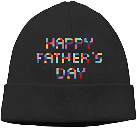 Have A Father, Happy Childhood Musician Unisex Men/woman Fashion Skull Cap Wool Beanies Cap Black
