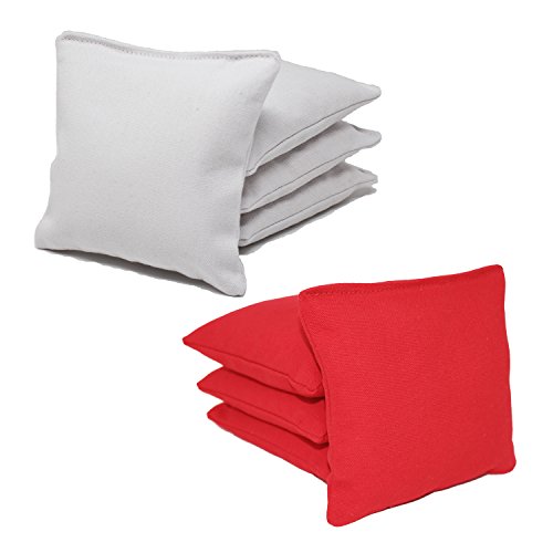 Free Donkey Sports ACA Regulation Cornhole Bags (Set of 8) (Red and White) 25+ Colors to Choose from.
