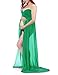 Saslax Maternity Half Circle Off Shoulder Short Sleeves Gown Maxi Bridesmaid Dress for Photos Shoot