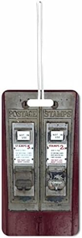 Vintage Postage Stamps Vending Machine Max Wilder TM Set of 2 Double-Sided Luggage Identifier Tags Made in the U.S.A.