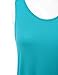 DRESSIS Women's Basic Sleeveless Round Neck Hi Low Summer Tank Top JADE 2XL