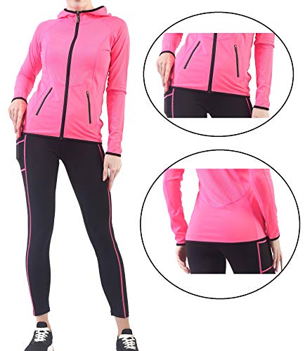 Activewear Sets for Women-Track Leggings Pants Hoodie Jackets 2 Piece Set Tracksuits Yoga Outfit Jogging Workout Set Gymwear