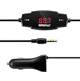 Amotus Wireless FM Transmitter Music Radio Car Kit Bundle with 5V/2.4A USB Charger& 3.5mm Audio Plug for iPhone 6/6s plus, iPad Samsung HTC and More Android Phones