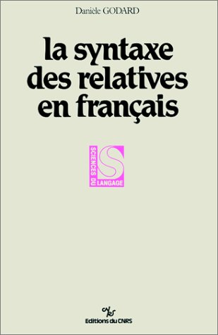Livre Télécharger La Syntaxe Des Relatives En Français De - 