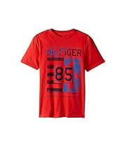 Tommy Hilfiger Big Boys' Homeroom Tee, Ripe Tomato, Small (8/10)