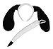 Black and White Dog Ears Headband and Tail Costume Accessory Puppy Dog Costume Ears and Tail - One Size