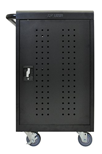 DMD Deluxe Mobile Charging and Storage Cart - Stores up to 30 Devices - Multiple iPad, Tablet, Laptop and Notebook Charging Station/Security Cabinet - Locking Cabinet with Set of Two Keys