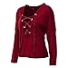 Oops Style Womens Sexy Deep V Neck Lace Up Front Long Sleeve Shirt Blouse Tops