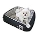 Pet Paw Pet Bed for Cats and Small Dogs High Quality/Fade resistance- Improved Sleep -Machine Washable- Waterproof Bottom- Black