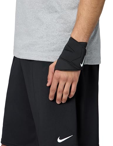 NIKE Unisex 3.0 - NIKE PRO SUPPORT WRIST AND THUMB WRAP 3 0 ONE SIZE, Black, standard size UK